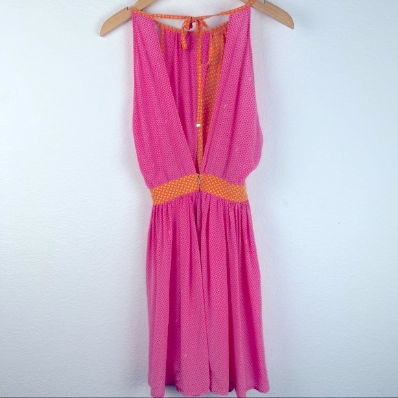 Juicy Couture Print Orang and Pink Sweetheart Dress Size 2 - Picture 8 of 8